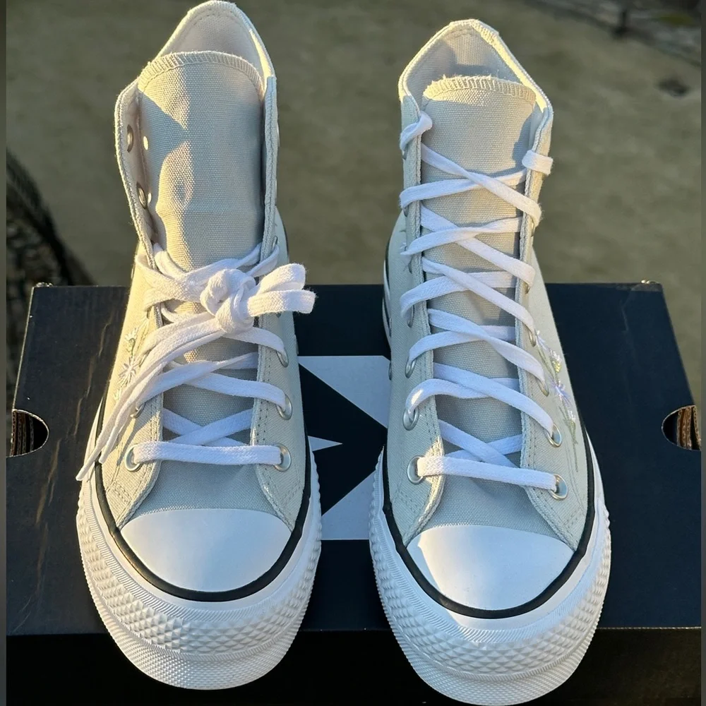 Converse Gray Chuck Taylor All Star Platform High Casual Sneaker Womens 6.5 NEW